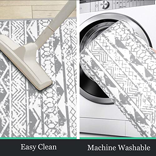3-Piece Boho Kitchen Rug Set, Non-Slip Washable Farmhouse Runner Mats