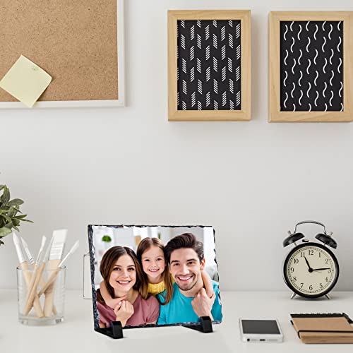 Gersoniel 6 Pack Sublimation Slate Photo Frames 5.9x7.9 Inch with Stands