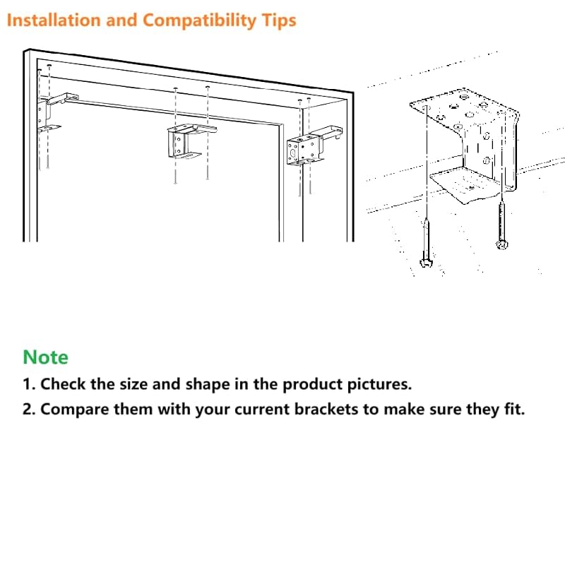 2-Pack Steel Center Support Brackets for 2-Inch Low Profile Window Blinds