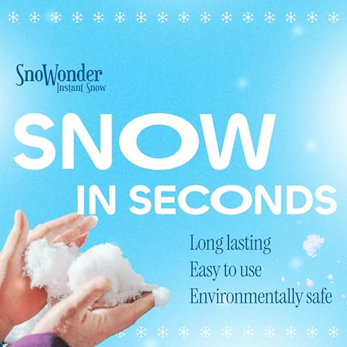 Instant Fake Snow Powder for Cloud Slime & Holiday Decor - Makes 1 Gallon