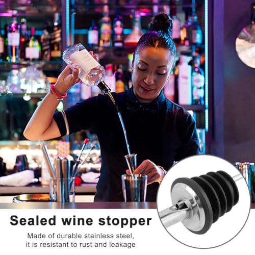 Melunira Silver Graduated Cocktail Jigger 1-6 oz with Drip-Free Spout, Heavy Duty Stainless Steel