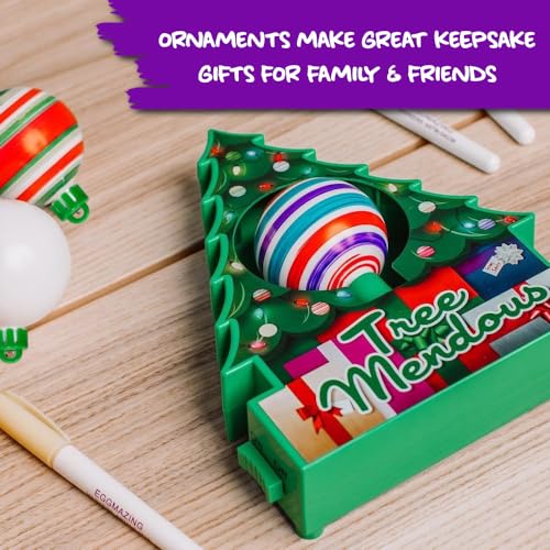 12-Piece DIY Blank White Ball Ornaments Refill Kit with Storage Box