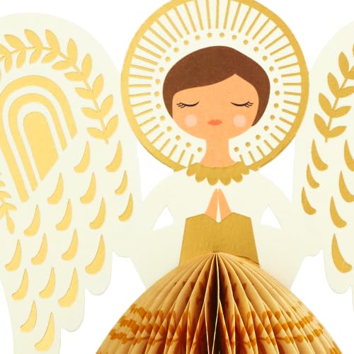 Hallmark Paper Wonder Christmas Pop Up Card with Envelope Honeycomb Angel - Holiday Greeting Card