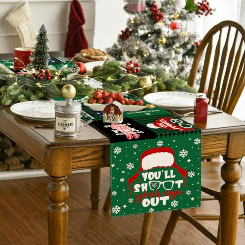 Yarcooly Christmas Table Runner 13x108 Inch Winter Holiday Home Decor