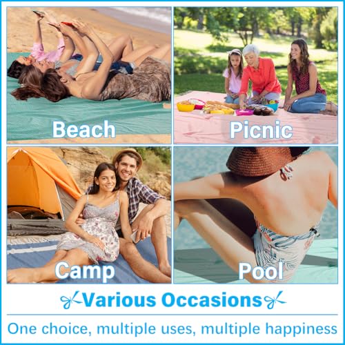 Vikumond Oversized Turkish Beach Towel Blanket - 88x82 Sand Free Quick Dry