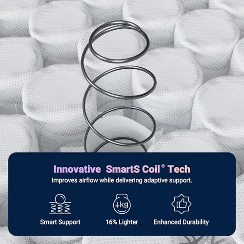 10-Inch Twin Hybrid Mattress, Cooling Gel Memory Foam & Pocket Springs