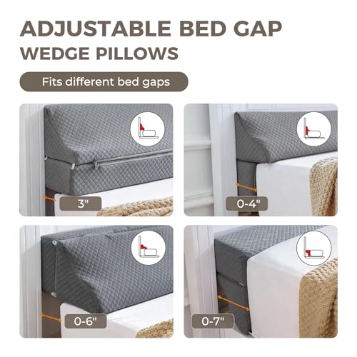 King Size Bed Wedge Gap Filler Pillow - Adjustable & Foldable