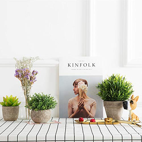 Artificial Boxwood Topiary Potted Plant for Home and Office Decor