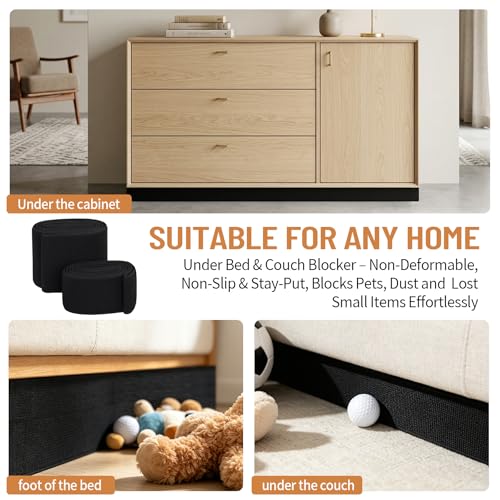 Soft Under Bed Blocker & Furniture Gap Filler for Pets & Toys - 5 in x 11 ft