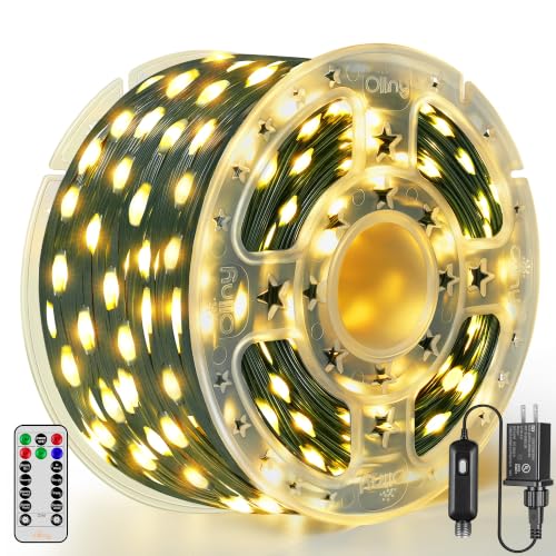 Ollny Warm White 1000 LED Christmas String Lights Waterproof 330ft with Remote