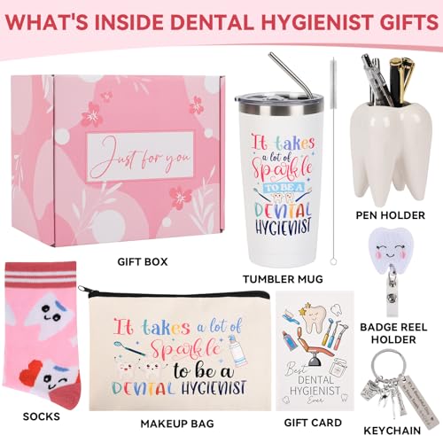 Bayelove Dentist Hygienist Gifts for Women — Unique Dental Assistant Gift Set (Tumbler Included)