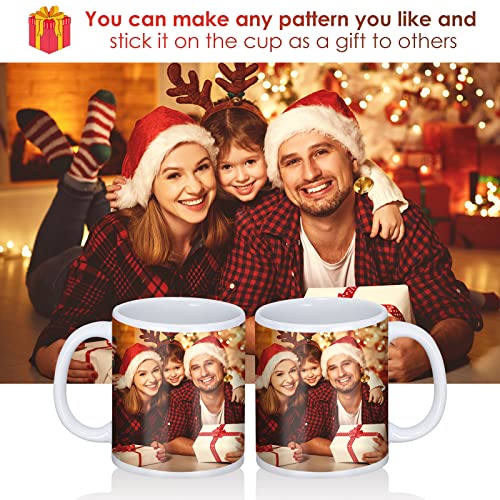 Yephets 12-Pack 11 oz White Ceramic Sublimation Coffee Mugs - Medium DIY Set