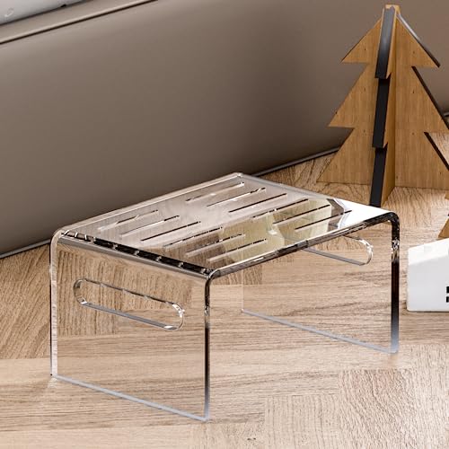 Clear Acrylic Kids Step Stool - Non-Slip Bathroom & Kitchen Foot Stool