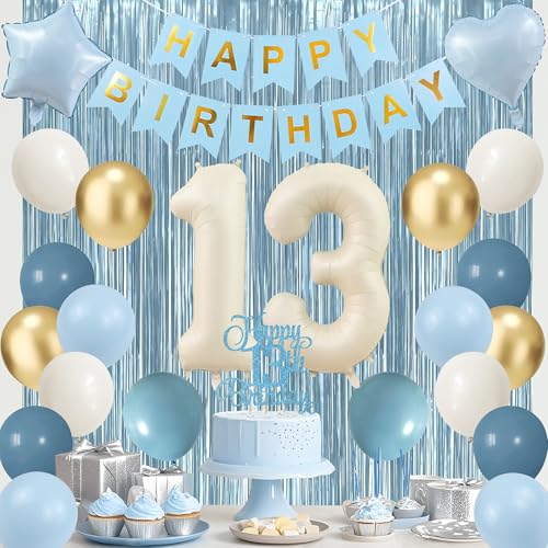 Light Blue 13th Birthday Decorations Kit for Girls - Official Teenager Set