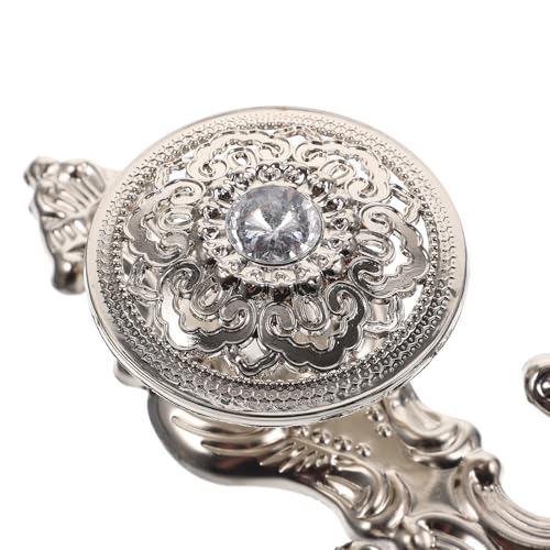 Decorative Rhinestone Curtain Holdbacks - 2-Piece Alloy Wall Hook Set