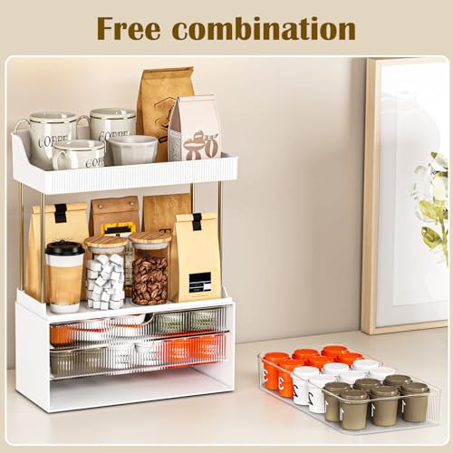 Clear Acrylic 3-Drawer & 2-Shelf Vanity Organizer - 1 Pack