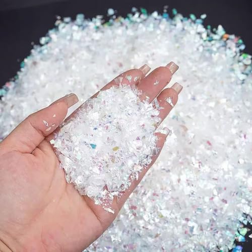 Artificial Snow Powder for Holiday Decorations, 50g Fake Snow Flakes for Christmas & Winter Scenes