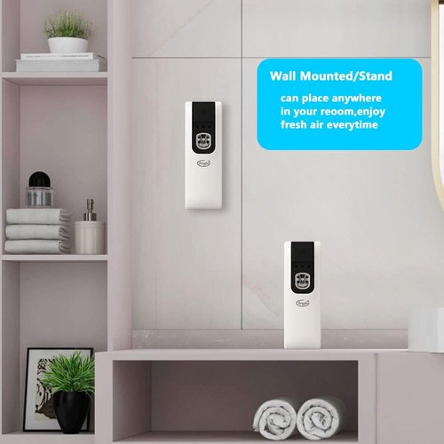 FENGJIE Automatic Air Freshener Spray Dispenser - Wall Mount & Free Standing for Home & Office
