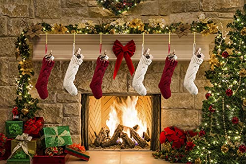 Komotu Gold Christmas Stocking Holders 6-Pack Non-Slip Mantel Hooks for Fireplace & Party Decor