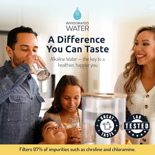 PH001 Alkaline Water Filter Replacement Cartridges for Pitchers - 3-Pack