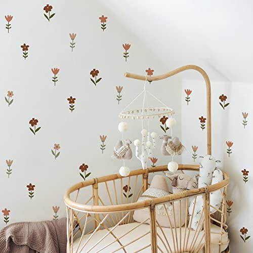Boho Nursery Wall Stickers - 12 Sheets Removable Vinyl Decals for Kids Room