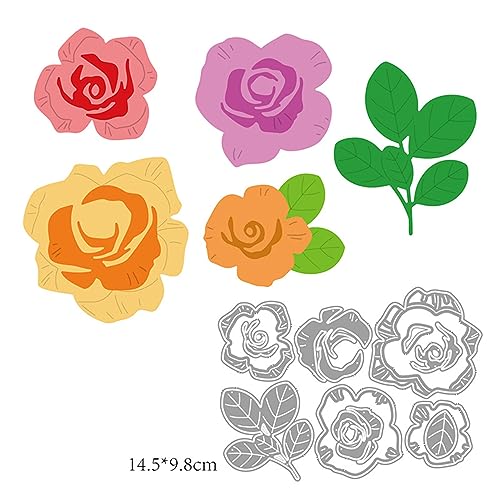 Ammsochy Layer Flower Metal Cutting Dies 14.5x10.3cm Scrapbooking Embossing Template
