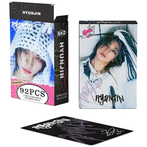 60-Piece Stray Kids Lomo Photo Card Set with 32 Decorative Stickers