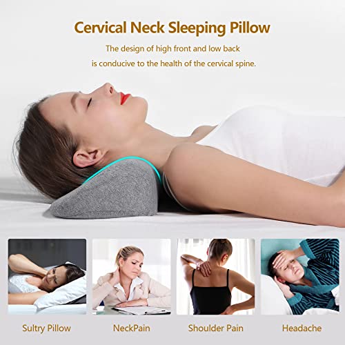 Memory Foam Cervical Neck Pillow for Pain Relief - Ergonomic Support