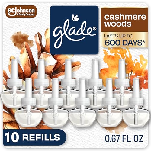 Glade PlugIns Air Freshener Refills, Cashmere Woods, 10 Count