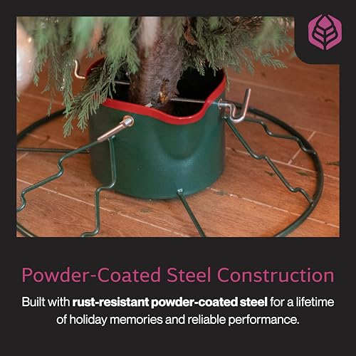 Yard Butler Christmas Tree Stand for 6-11 ft Trees with Water Reservoir, Green