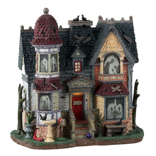 House of Shadows Lighted Halloween Village Building for Spooky Town