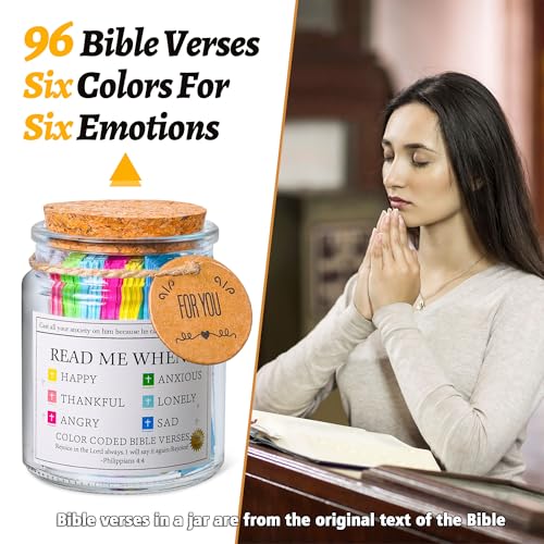 Bible Verse Jar with Emotions & Feelings - Read Me When Encouragement Gift