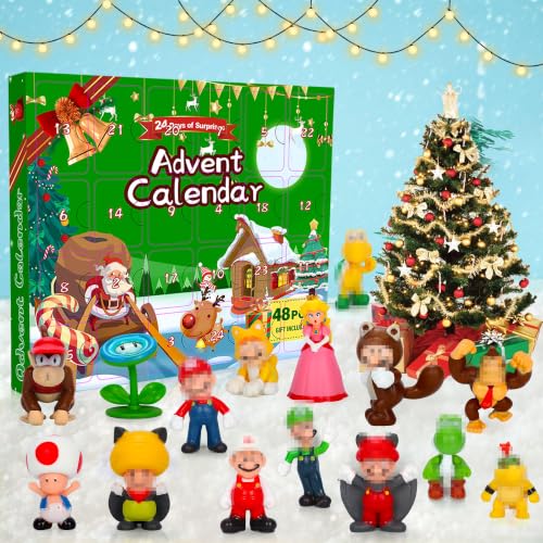 Christmas Advent Calendar 2026 48Pcs Action Figures Toys Countdown Set for Kids & Collectors