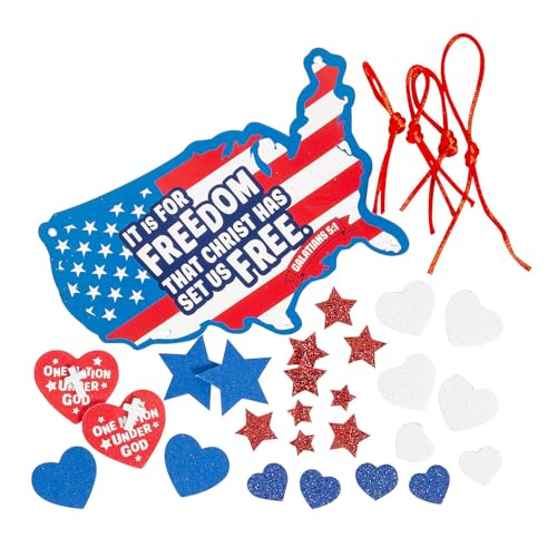 Patriotic Religious Mobile Craft Kit for Kids - Makes 12 Foam Projects