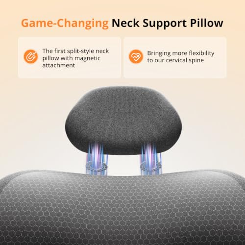 3-in-1 Cordless Ergonomic Neck Support Pillow with Heat & Vibration