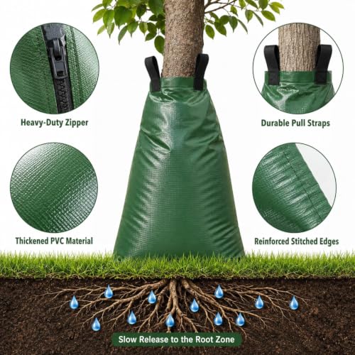 20 Gallon Tree Watering Bags 3 Pack - Slow Release PVC Irrigation
