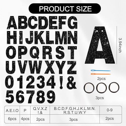 BEISHIDA Glitter Black Custom DIY Letter Banner for Party Decorations