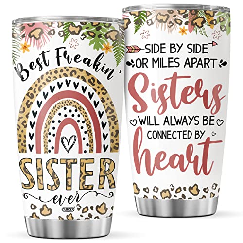 Sister Tumbler 20 oz Insulated Travel Mug - CUBICER Sister Gift Stainless Steel