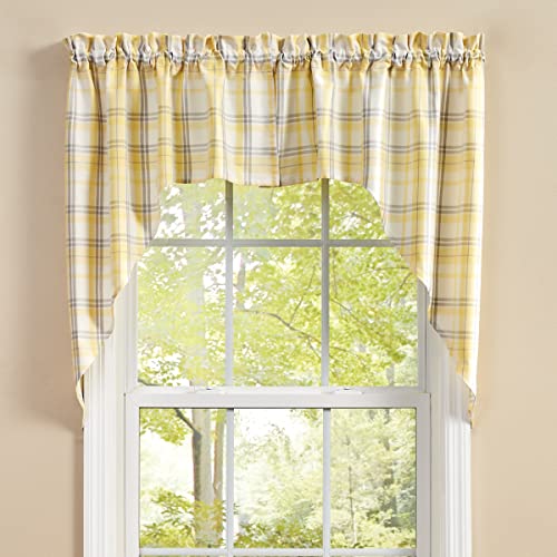 Cotton Swag Window Curtain Pair 72 x 36 Inch Farmhouse Window Treatment
