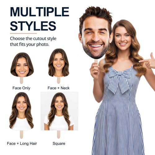 Personalized Big Head Cutout on a Stick Custom Face Party Prop