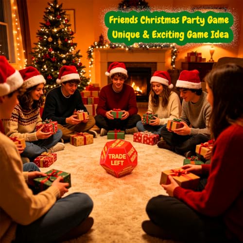 Santa Swap Gift Exchange Dice — 12-Sided White Elephant Party Game