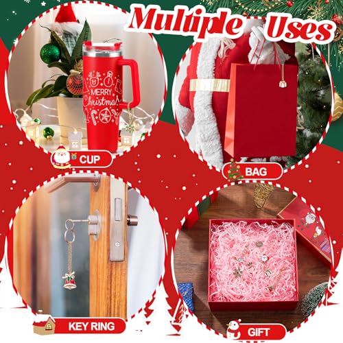 8 Pcs Christmas Cup Charms & Chains Set – Tumbler Accessories, Landical, Xmas