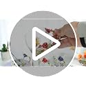 Guon-Wuvl 12 OZ Handicraft Crystal Glass Tea Mug with 3D Flower Butterfly Design and Gift Pack - Red Rose