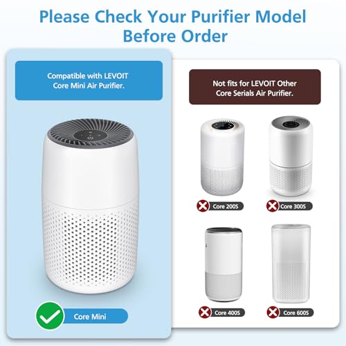 2 Pack Mini Replacement Air Purifier Filters 5.7" x 4.8"