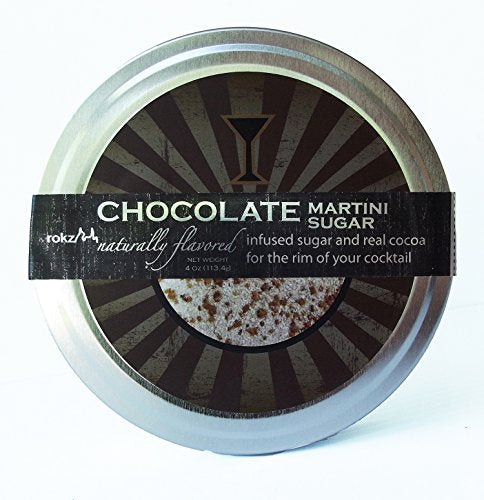 Rokz Chocolate Infused Cocktail Sugar 4oz - Edging Rim for Cocktails & Martinis