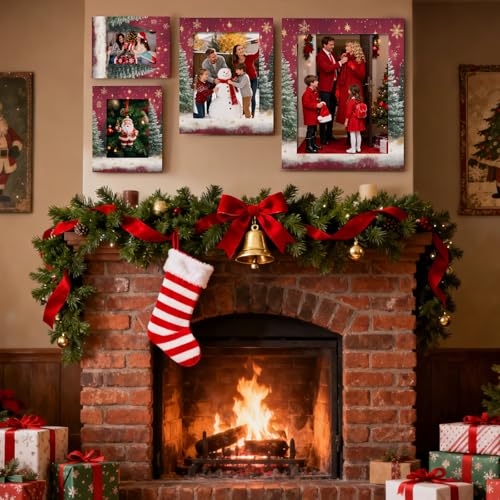 Cmizedevise Red 8x10 Christmas Tree Picture Frame – Wall & Tabletop Holiday Decor