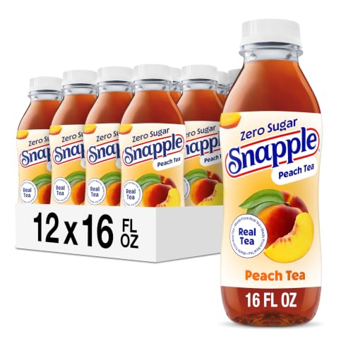 Snapple Zero Sugar Peach Tea 16 fl oz Bottles Pack of 12