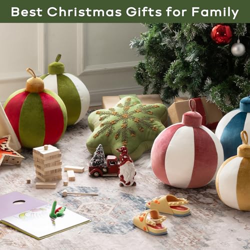Ashler Green Bell-Shaped Velvet Holiday Pillow 8.5x8.5 Inch Christmas Decor