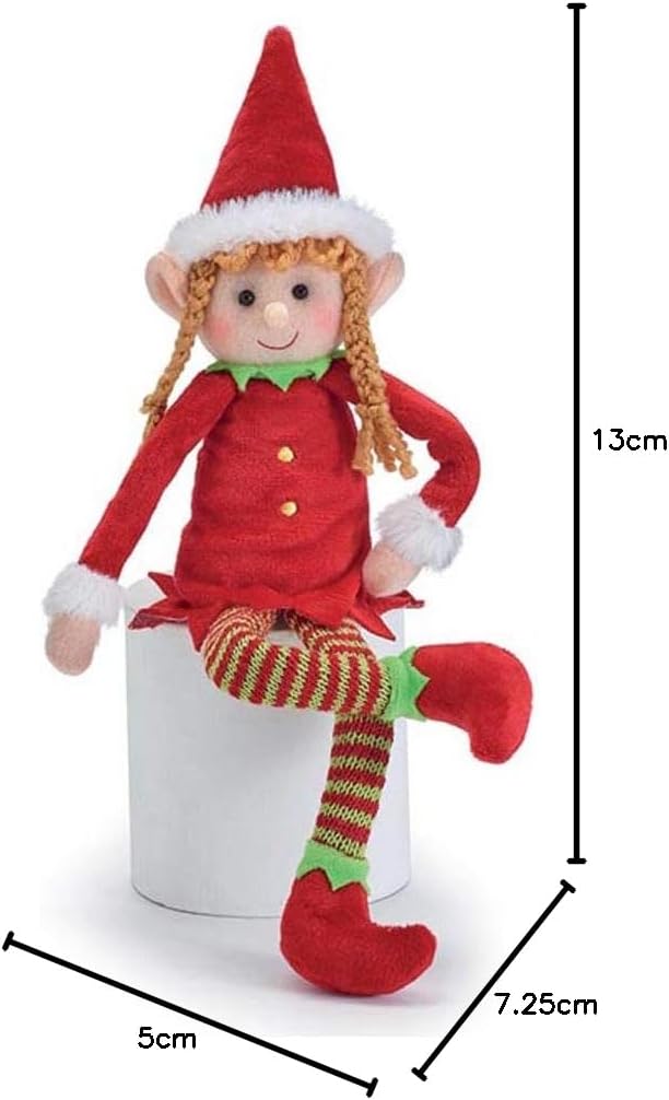 Skiennix Plush Christmas Girl Elf Doll - Adorable Holiday Decor | Perfect Gift for Kids