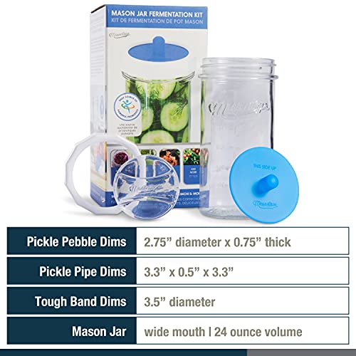 Vegetable Fermentation Jar Starter Set with Airlock Lid and Weight
